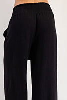 ee:some Linen Blend Pants in Black