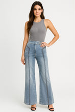 Load image into Gallery viewer, FATE High Waisted Wide Leg Jeans in Light Denim
