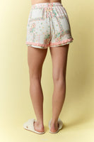 RARERAW Floral Patchwork Pattern Pajama Set in Coral/Pink