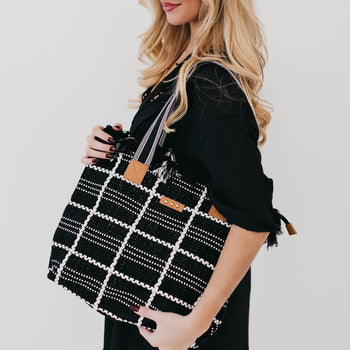 Pretty Simple Fae Fringe Tote Bag in Black