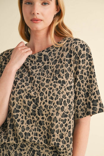 Jodifl Textured Leopard Print Top in Animal