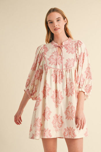 Jodifl Floral Print Mini Dress in Mauve