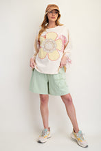 Load image into Gallery viewer, Easel OVERSIZED Mixed Flower Patched Front Top in Natural
