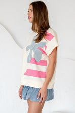 Load image into Gallery viewer, TRENDiLiTY Mix n Match Stripe and Flower Patch Top in Ivory Mix
