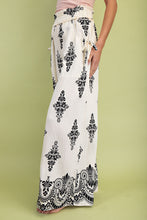 Load image into Gallery viewer, GiGio Two Toned Mixed Print Pants in Cream Mix
