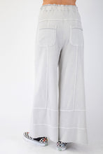 Load image into Gallery viewer, Easel Mineral Washed Terry Knit Pants in Light Grey
