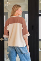 TRENDiLiTY Mix n Match Top with Flower Patch in Latte Mix