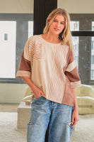 TRENDiLiTY Mix n Match Top with Flower Patch in Latte Mix