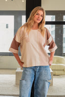 TRENDiLiTY Mix n Match Top with Flower Patch in Latte Mix