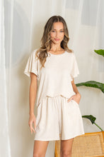 Load image into Gallery viewer, Sew in Love Ribbed Lounge Set in Oatmeal
