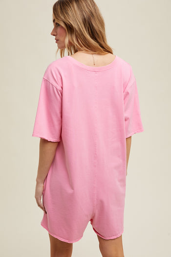 Wishlist Cropped Cami and Romper Set in Punch