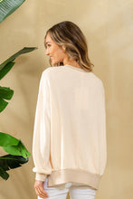 Load image into Gallery viewer, Sew in Love Lightweight Knit Sequin Heart Sweatshirt in Cream
