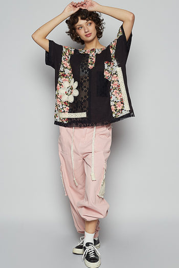 POL Mix N Match OVERSIZED Top in Black