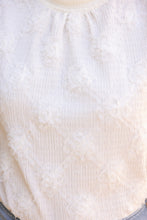 Load image into Gallery viewer, VOY Textured Floral Lace Top in Cream

