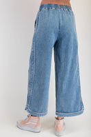 Easel Denim Mineral Washed Pants in Light Denim
