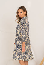 Load image into Gallery viewer, Sew in Love Floral Print Dress in Ivory/Navy ON ORDER
