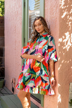 Load image into Gallery viewer, Sew in Love Bold and Vibrant Abstract Print Mini Dress in Multi
