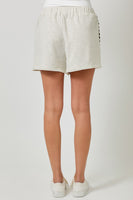 Mystree Stripe Inset Terry Shorts in Oatmeal (SHORTS ONLY)