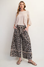 Load image into Gallery viewer, Easel Leopard Print Terry Knit Pants in Mushroom

