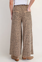 Load image into Gallery viewer, Easel Animal Print Terry Knit Pants in Camel ON ORDER
