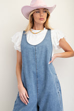 Load image into Gallery viewer, Easel Jumpsuit with Barrell Legs in Washed Denim
