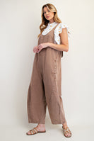 Easel Jumpsuit with Barrell Legs in Almond