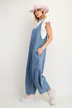 Load image into Gallery viewer, Easel Jumpsuit with Barrell Legs in Washed Denim
