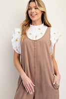 Easel Jumpsuit with Barrell Legs in Almond