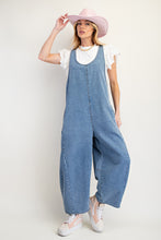 Load image into Gallery viewer, Easel Jumpsuit with Barrell Legs in Washed Denim
