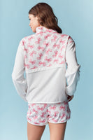 RARERAW French Terry Bow Print Set in Off White/Pink