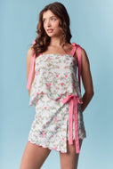 RARERAW Floral Scallop-Trim Set in Multi