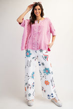 Load image into Gallery viewer, Easel Textured Ribbed Knit Top in Calypso Pink
