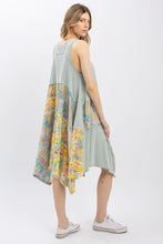 Load image into Gallery viewer, BlueVelvet Racer Back Handkerchief Mini Dress in Pastel Blue
