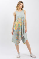 BlueVelvet Racer Back Handkerchief Mini Dress in Pastel Blue