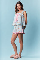 RARERAW Teddy Bear Print Pajama Set in Blue