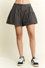 Load image into Gallery viewer, Jade By Jane High Waisted Pleated Shorts in Charcoal
