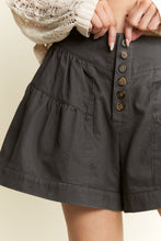 Load image into Gallery viewer, Jade By Jane High Waisted Pleated Shorts in Charcoal
