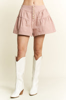 Jade By Jane High Waisted Pleated Shorts in Pink