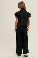 Wishlist Scuba Top and Pants Set in Black
