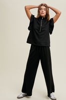 Wishlist Scuba Top and Pants Set in Black