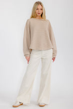 Load image into Gallery viewer, Star Drop OVERSIZED Solid Color Textured Top in Taupe
