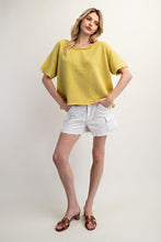 Load image into Gallery viewer, ee:some Mineral Washed Cotton Gauze Top in Avocado
