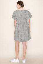 Load image into Gallery viewer, Star Drop Striped Mini Swing Dress in Olive Stripe
