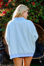 Load image into Gallery viewer, BucketList Graphic Print Sweatshirt "PILATES" with Reversible "YOGA" Print in Heather Grey
