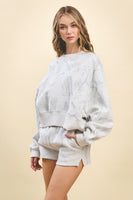 TCEC OVERSIZED Camouflage Sweatshirt in Grey