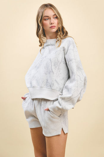 TCEC OVERSIZED Camouflage Sweatshirt in Grey