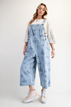 Load image into Gallery viewer, Easel Western Print Twill Overalls in Dusty Blue
