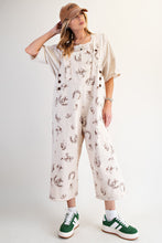 Load image into Gallery viewer, Easel Western Print Twill Overalls in Khaki
