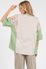 Load image into Gallery viewer, Sewn+Seen OVERSIZED Color Block Top in Stone
