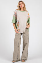 Load image into Gallery viewer, Sewn+Seen OVERSIZED Color Block Top in Stone
